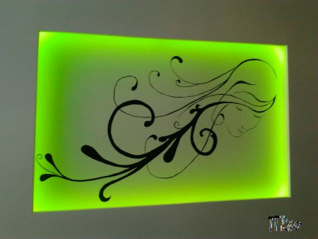 Vector woman - realizata pe tavan